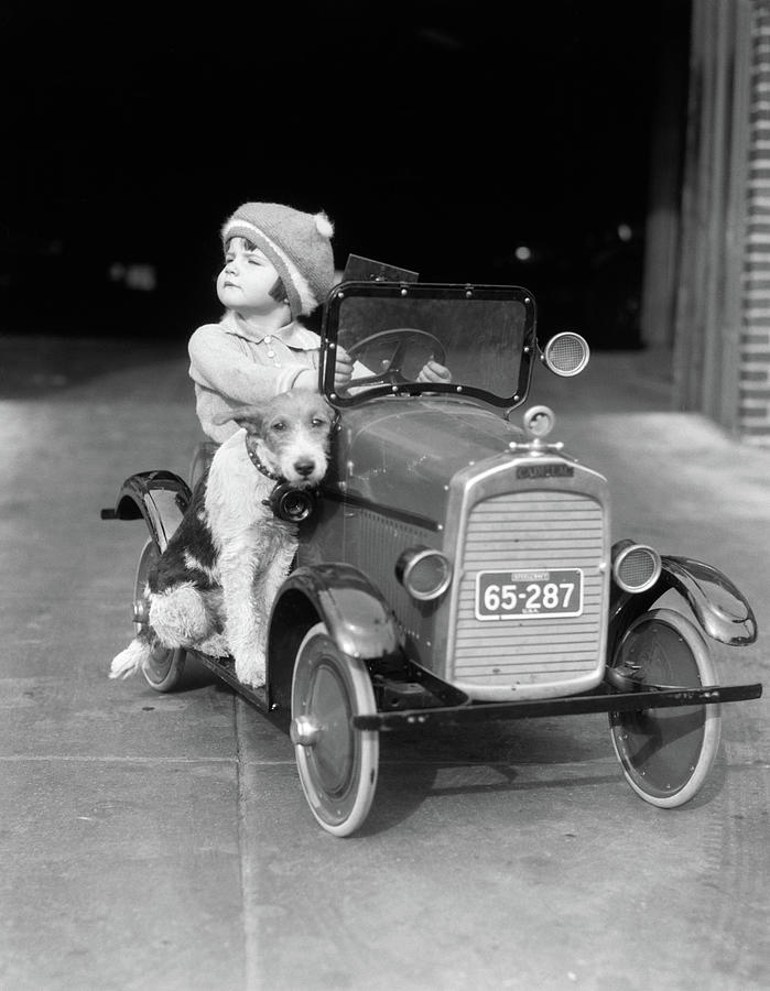 vintage childs pedal car