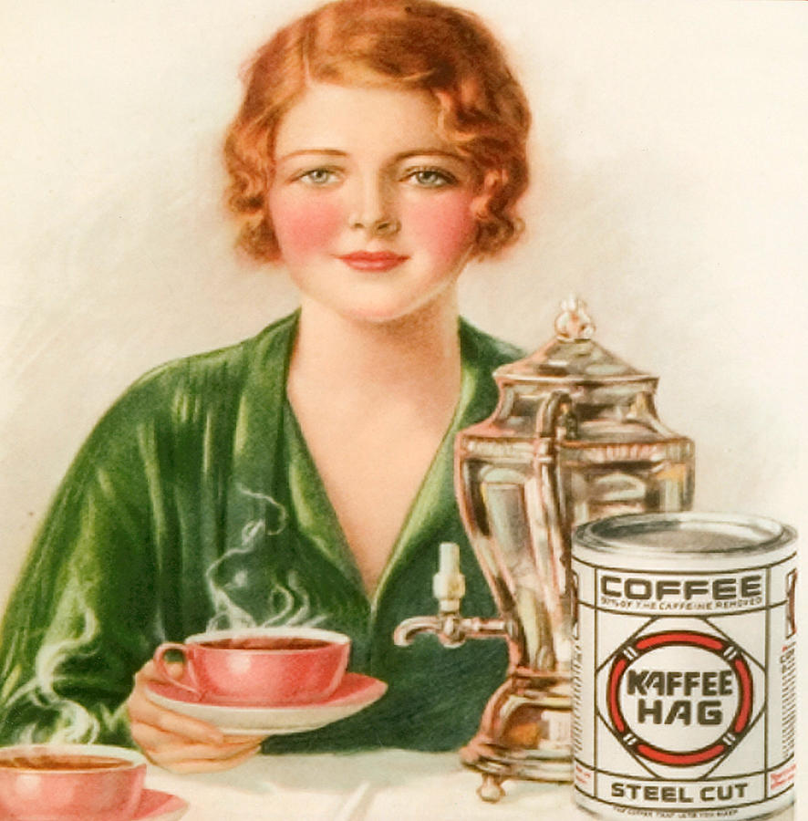 1920s Uk Kaffee Hag Magazine Advert Photograph by The Advertising