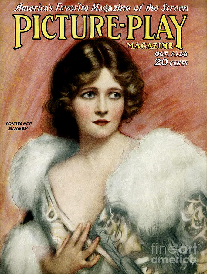 Celebrity Drawing - 1920s Uk Picture Play  Magazine Cover by The Advertising Archives