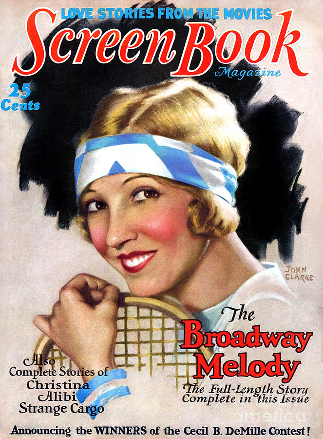 Sports Drawing - 1920s Usa Screen Book  Magazine Cover by The Advertising Archives