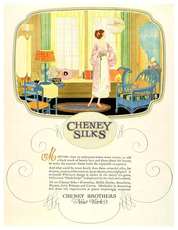 1922 - Cheney Brothers Silks Advertisement - Color Digital Art by John Madison