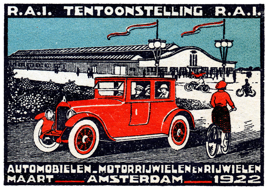 1922 Amsterdam Car Show Painting by Historic Image