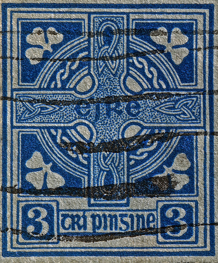 1922 Celtic Cross Eire - Ireland - Stamp Photograph by Bill Owen