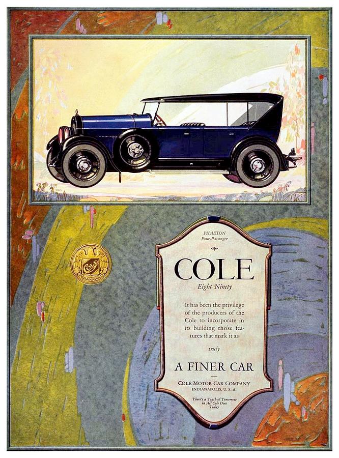 1923 - Cole 890 - Advertisement - Color Digital Art by John Madison