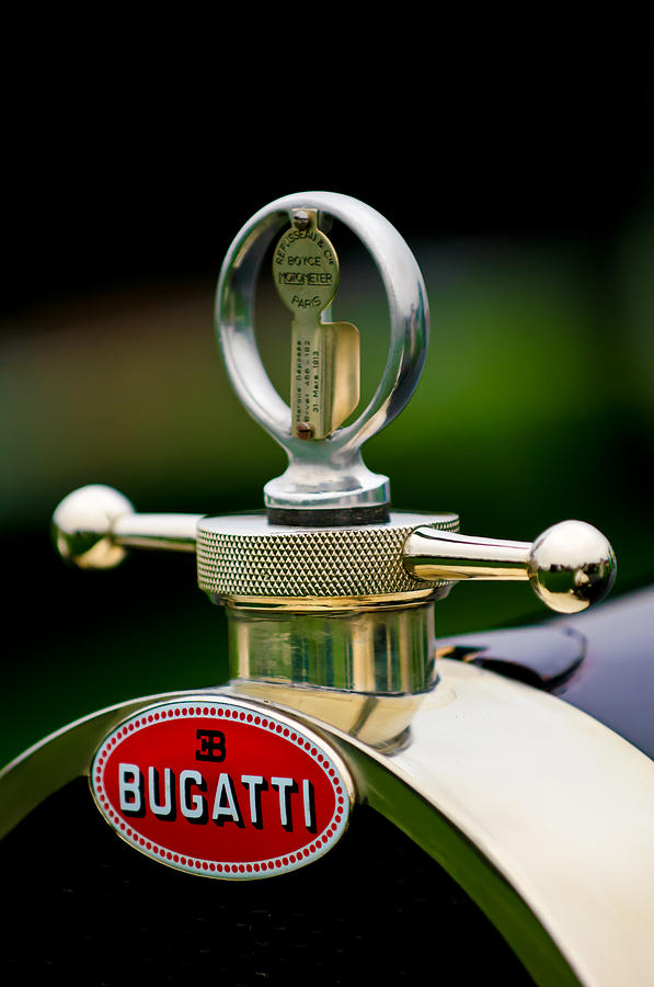 Car Photograph - 1923 Bugatti Type 23 Brescia Lavocat et Marsaud Hood Ornament by Jill Reger