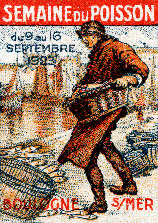 1923 French Seafood Festival Painting by Historic Image