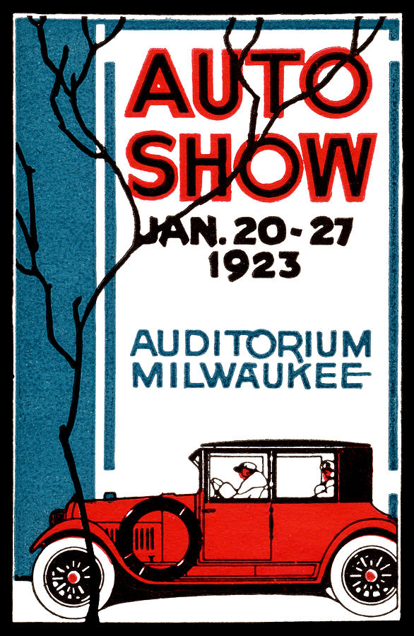 1923 Milwaukee Auto Show Painting by Historic Image