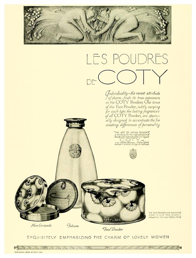 1924 - Coty Cosmetics Advertisement Digital Art by John Madison