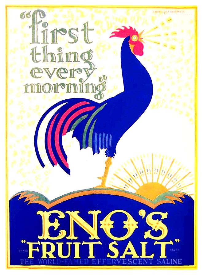 1924 - Enos Fruit Salt Advertisement - Color Digital Art by John Madison