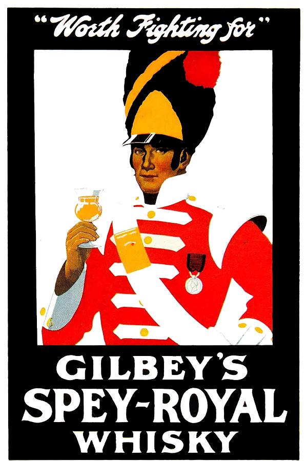 1924 - Gilbey Spey-Royal Whisky Advertisement - Color Digital Art by John Madison