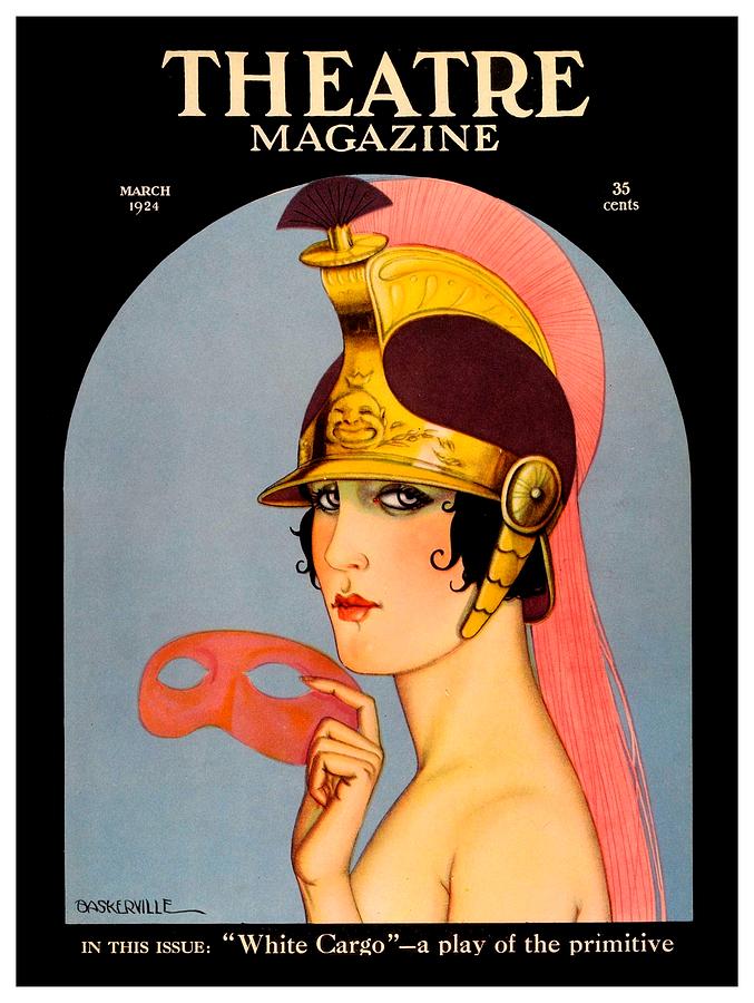 1924 - Theatre Magazine Cover - Color Digital Art by John Madison