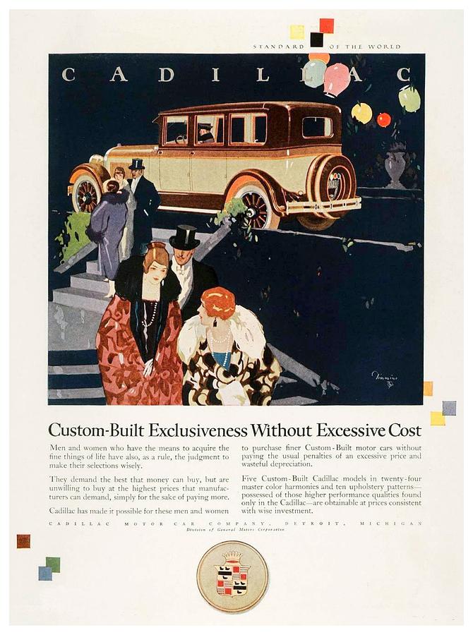 1925 - Cadillac Motor Car Advertisement - Color Digital Art by John Madison