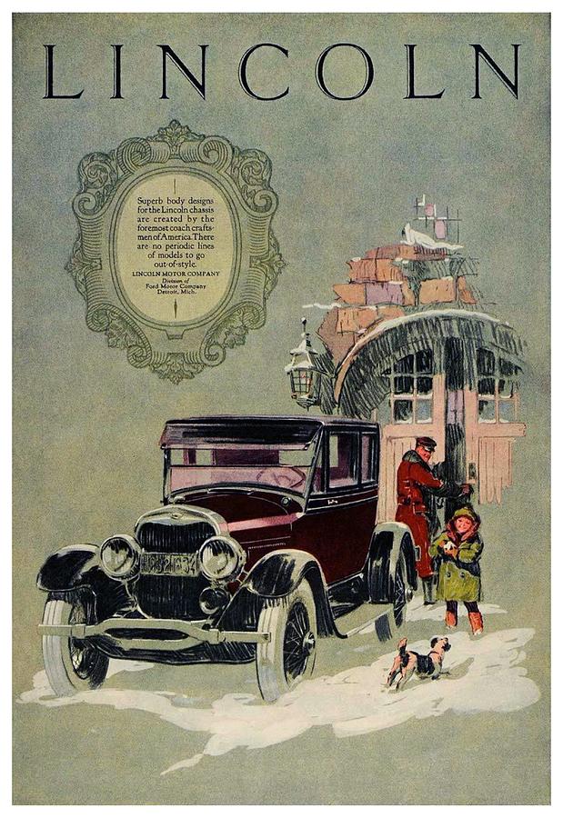 1925 - Lincoln Advertisement - Color Digital Art by John Madison