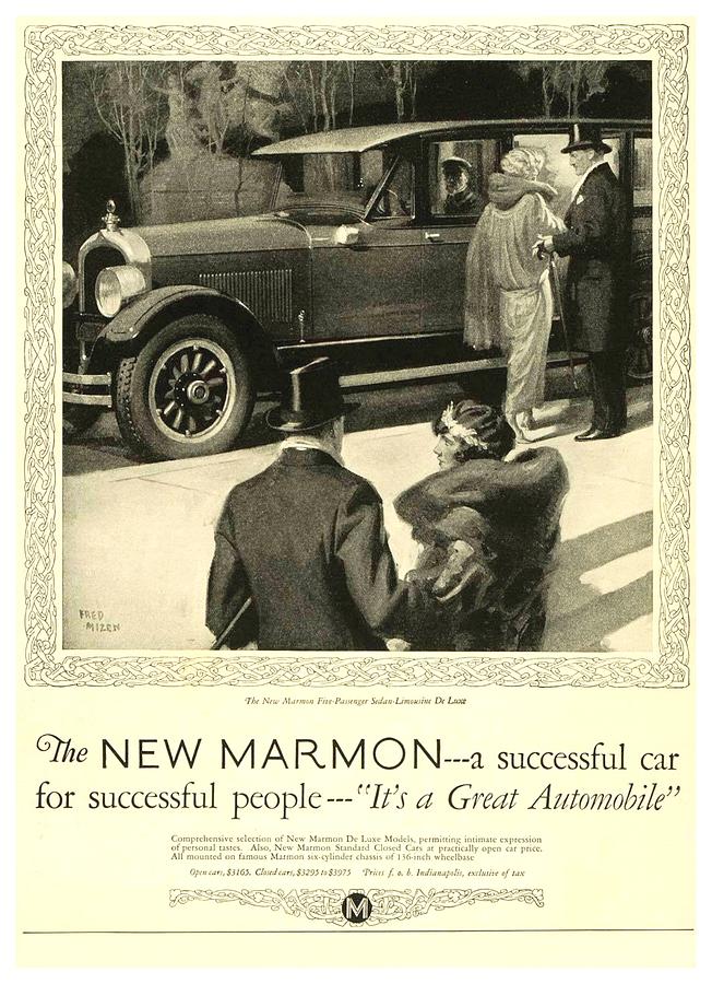 1925 - Marmon Automobile Advertisement Digital Art by John Madison