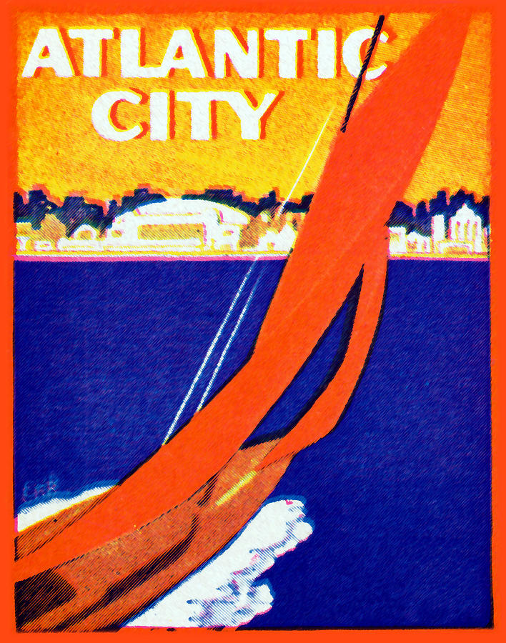 1925 Atlantic City Poster Painting by Historic Image