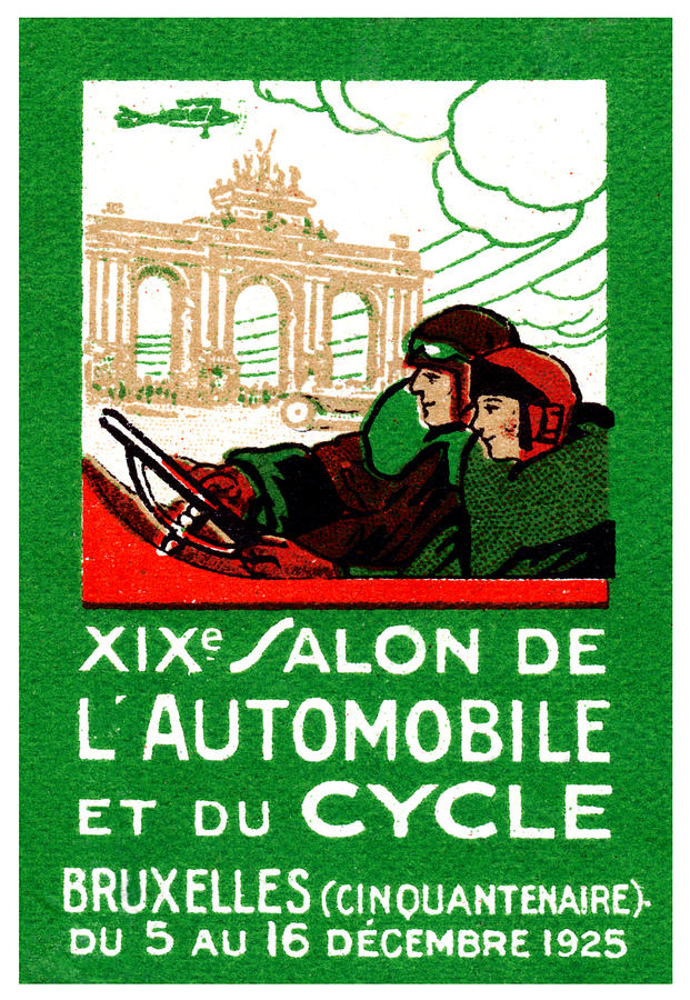 1925 Belgian Automotive Show Painting by Historic Image