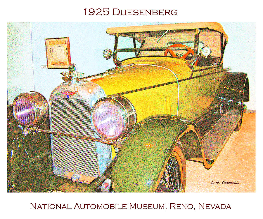 1925 Duesenberg Automobile Digital Art by A Macarthur Gurmankin