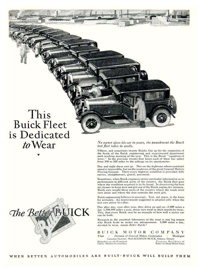 1926 - Buick Automobile Advertisement Digital Art by John Madison