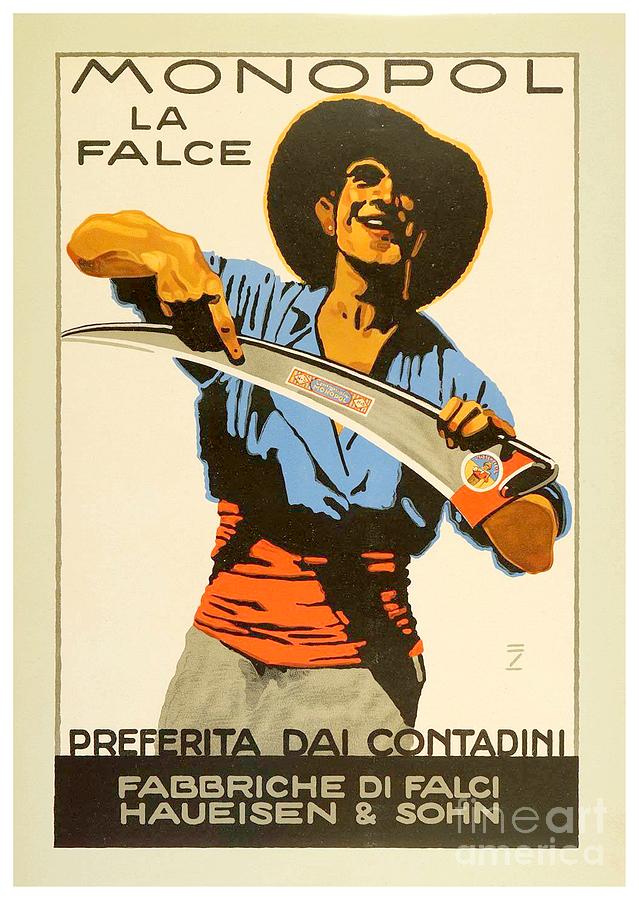1926 - Lugwig Hohlwein  - Monopol la Falce - Italian Poster - Color Digital Art by John Madison