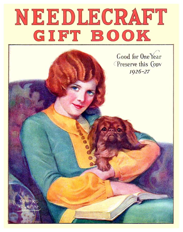 1926 - Needlecraft Gift Book - Magazine Cover - Color Digital Art by John Madison