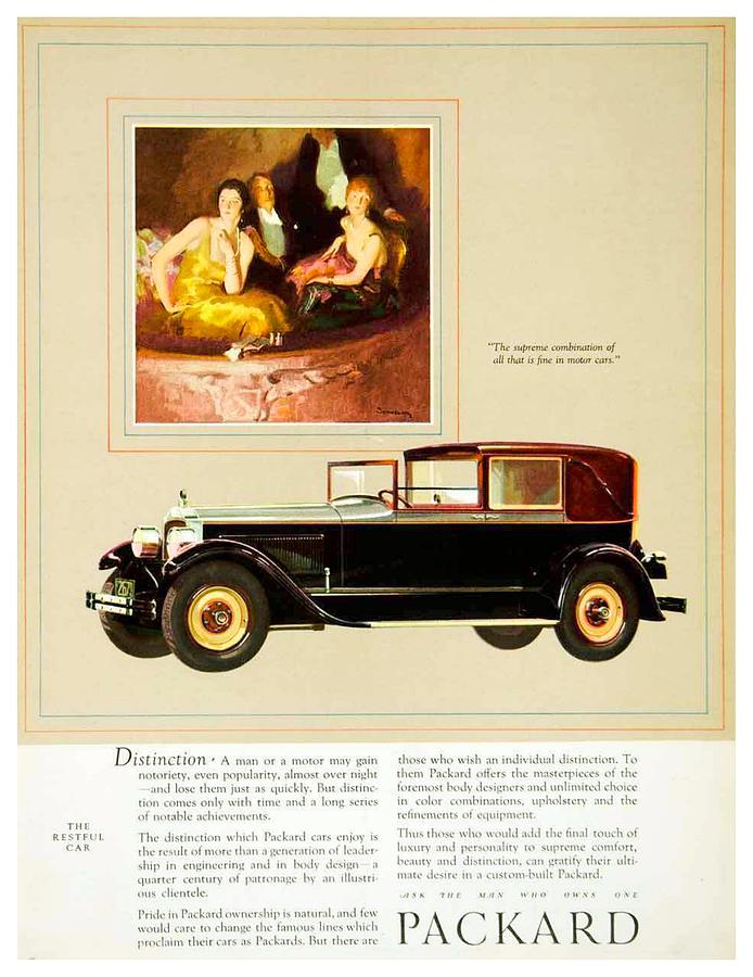 1926 - Packard Automobile Advertisement - Color Digital Art by John Madison