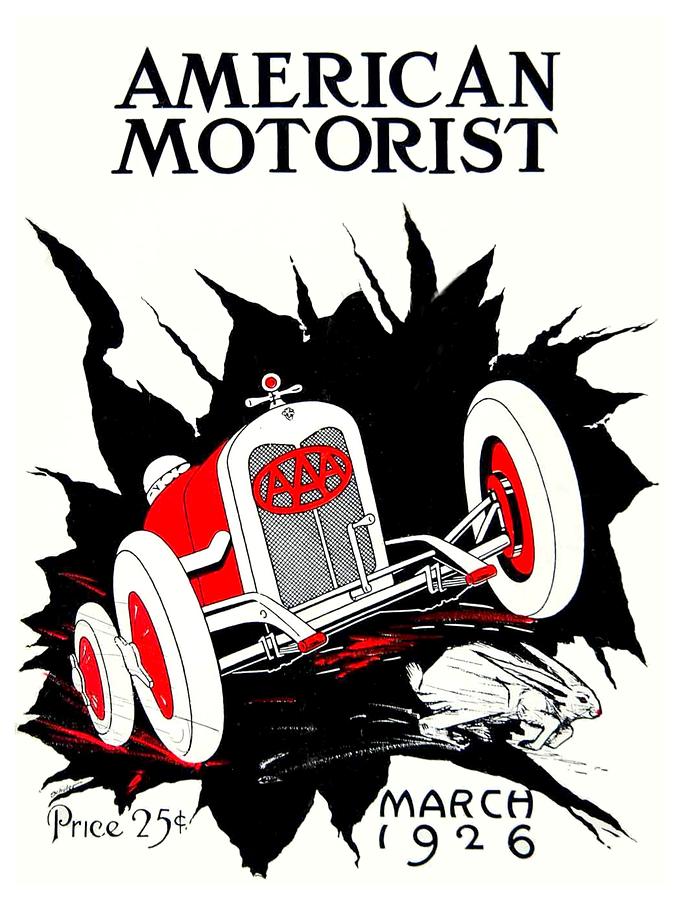 1926 - American Motorist A A A Magazine Cover - Color Digital Art by John Madison