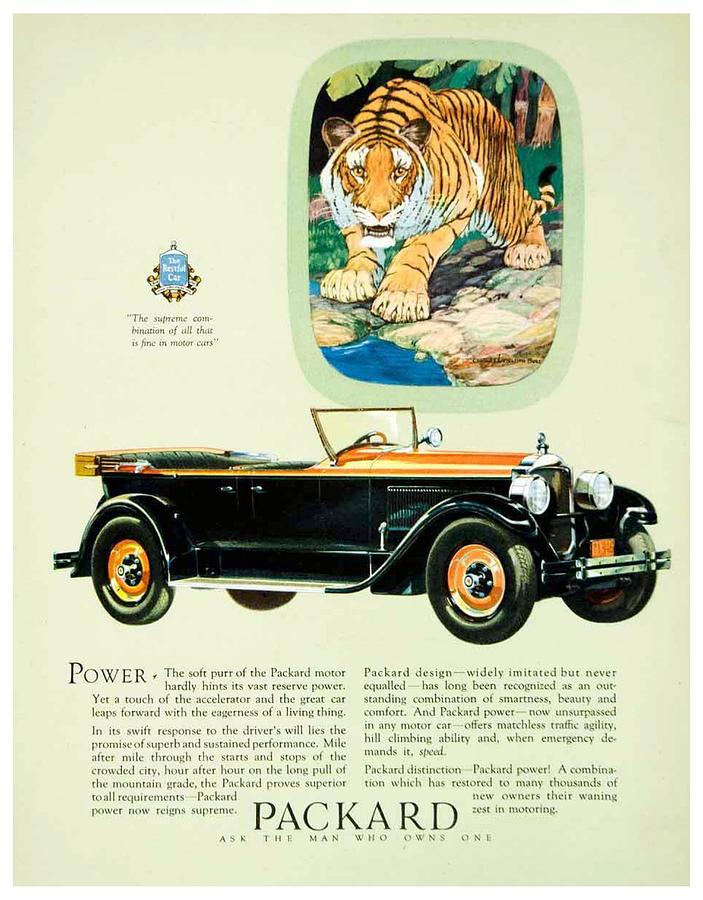 1927 - Packard Automobile Advertisement - Color Digital Art by John Madison