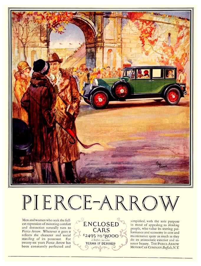 1927 - Pierce Arrow Automobile Advertisement - Color Digital Art by John Madison