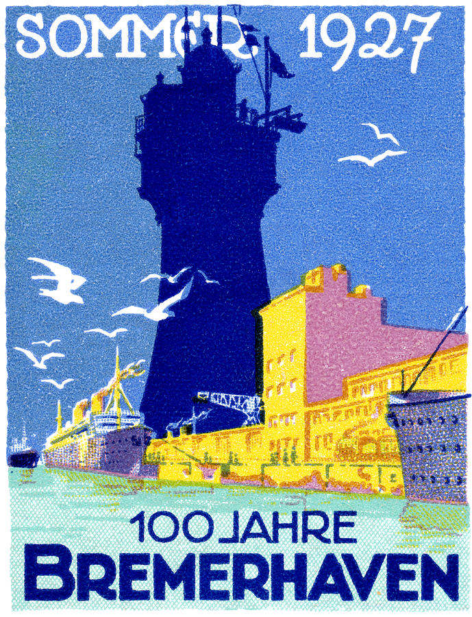 1927 Bremerhaven Germany Painting by Historic Image