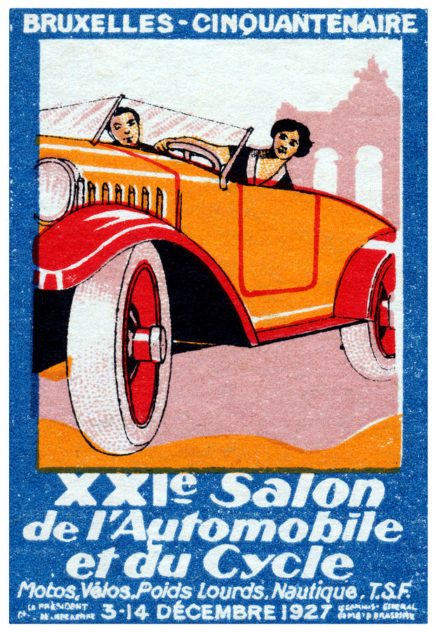 1927 Brussels Automotive Show Painting by Historic Image