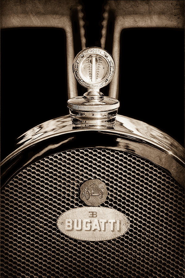 1927 Bugatti Replica Hood Ornament - Emblem Photograph by Jill Reger