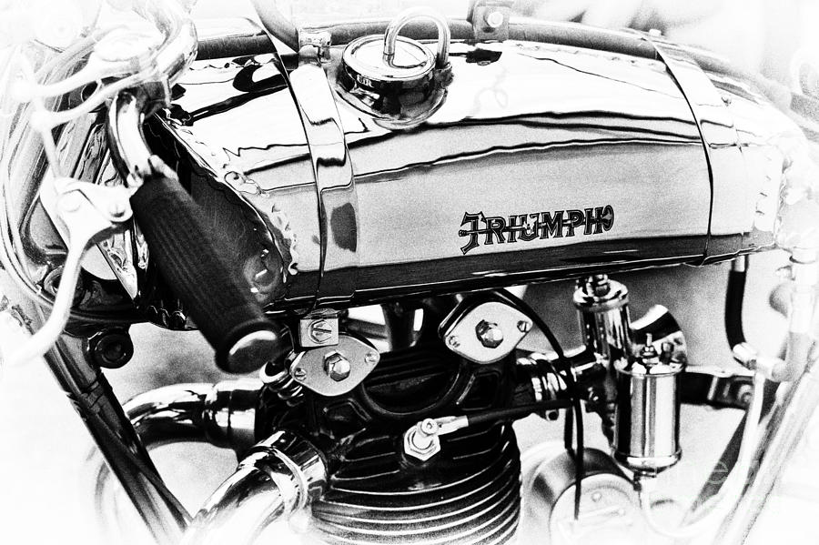 1927 Triumph TT Racer Monochrome Photograph by Tim Gainey