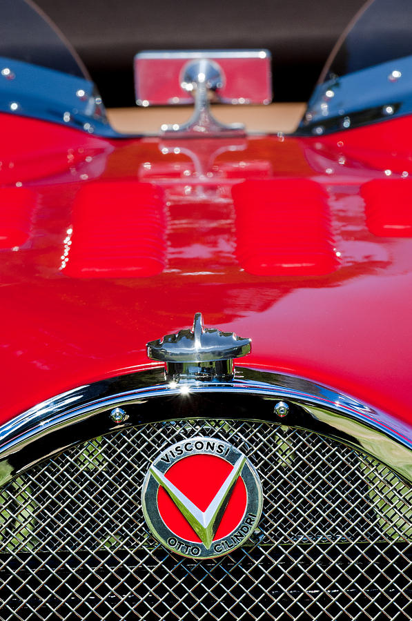 1927 Visconsi Otto Cilindria Grille Emblem Photograph by Jill Reger