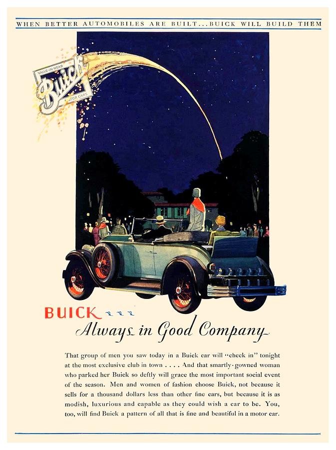 1928 - Buick Convertible Automobile Advertisement - Color Digital Art by John Madison