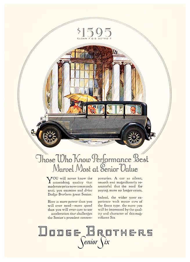 1928 - Dodge Brothers Automobile Advertisement - Color Digital Art by John Madison