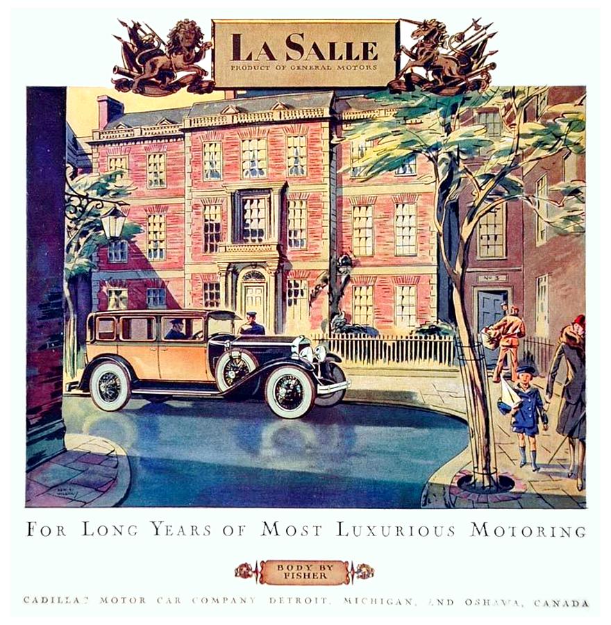 1928 - LaSalle Automobile Advertisement - Color Digital Art by John Madison