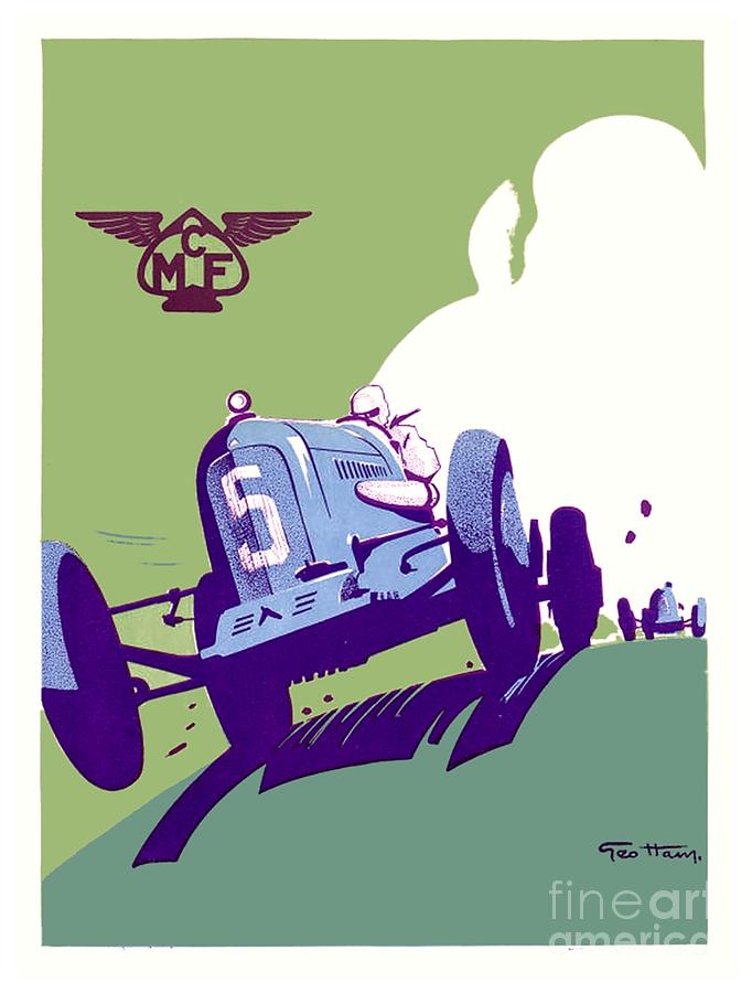 1928 - Motocycle Club de France Poster - George Ham  - Color Digital Art by John Madison