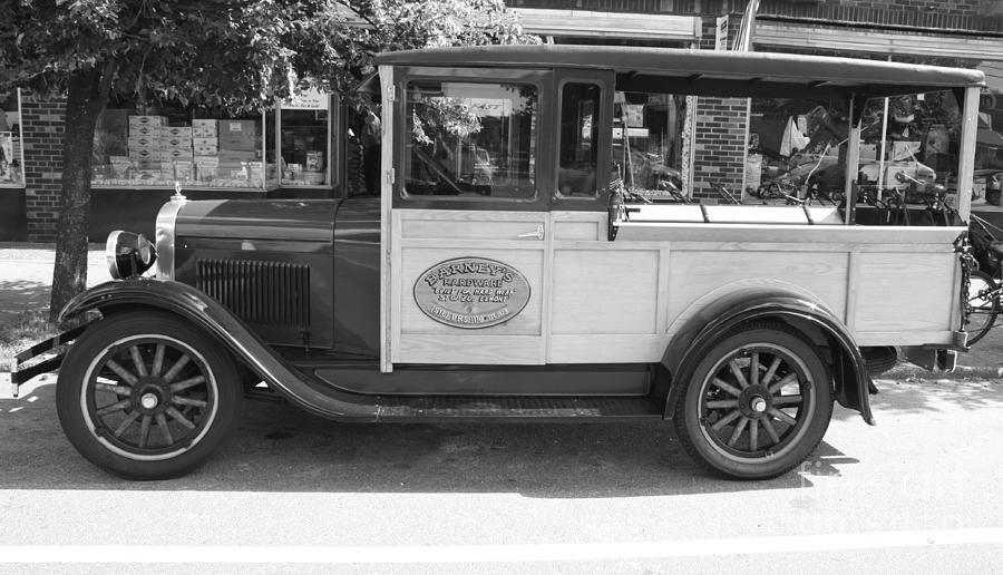 1928 Chevy Half Ton Pick Up in Black and White Photograph by John Telfer