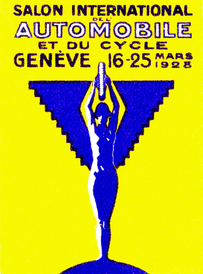 1928 Geneve Car and Motorcycle Show Painting by Historic Image