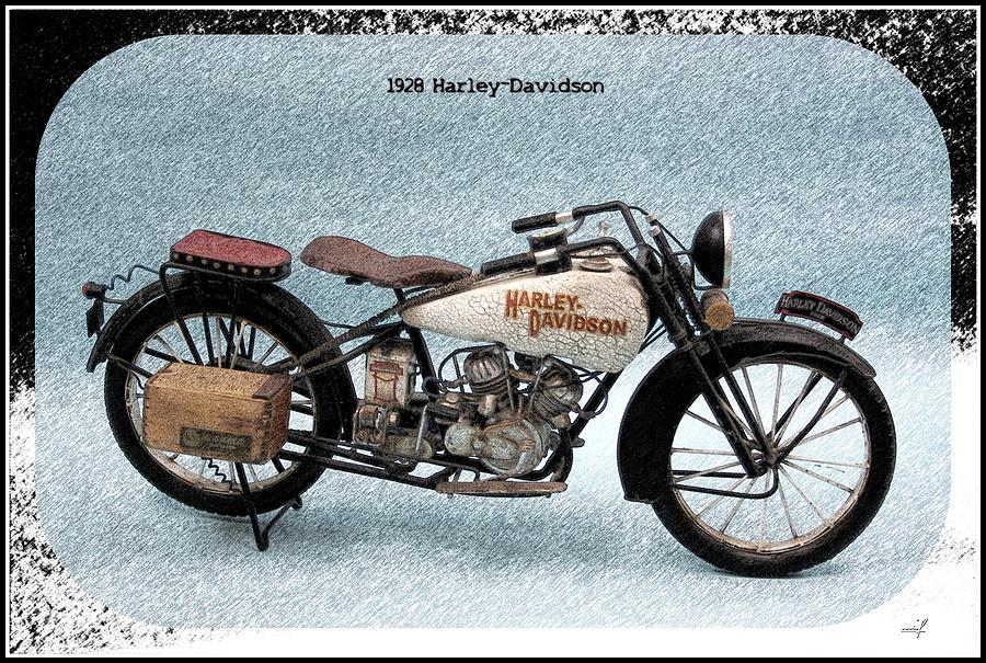 1928 Harley-Davidson Digital Art by Maciek Froncisz