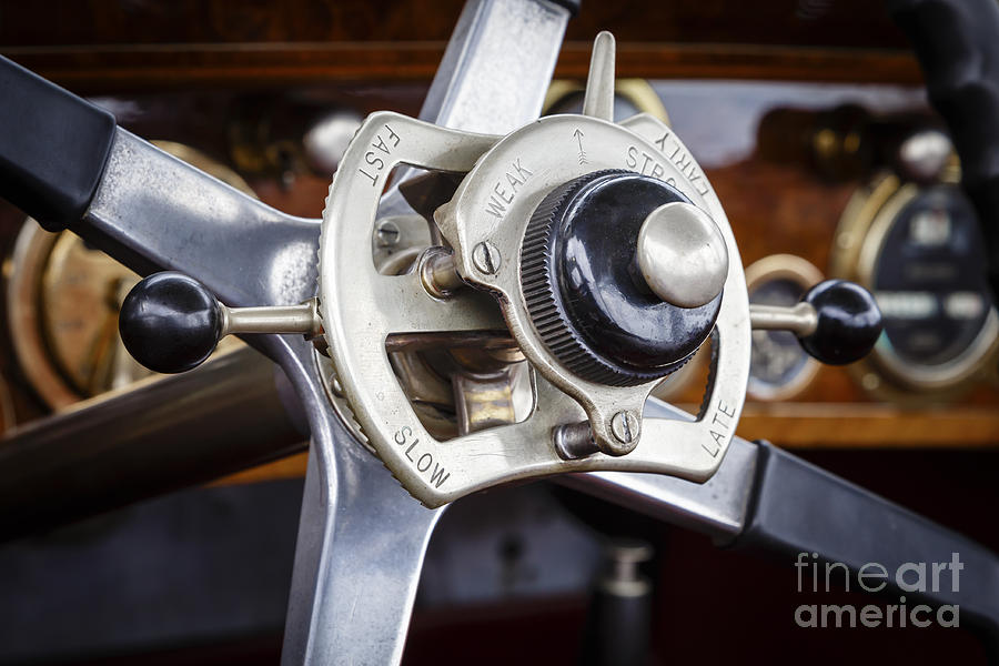 1928 Rolls Royce Steering Controls Photograph by Dennis Hedberg