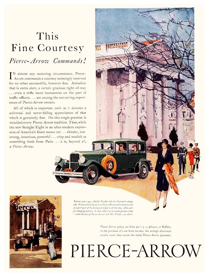 1929 - Pierce Arrow Automobile Advertisement - Color Digital Art by John Madison
