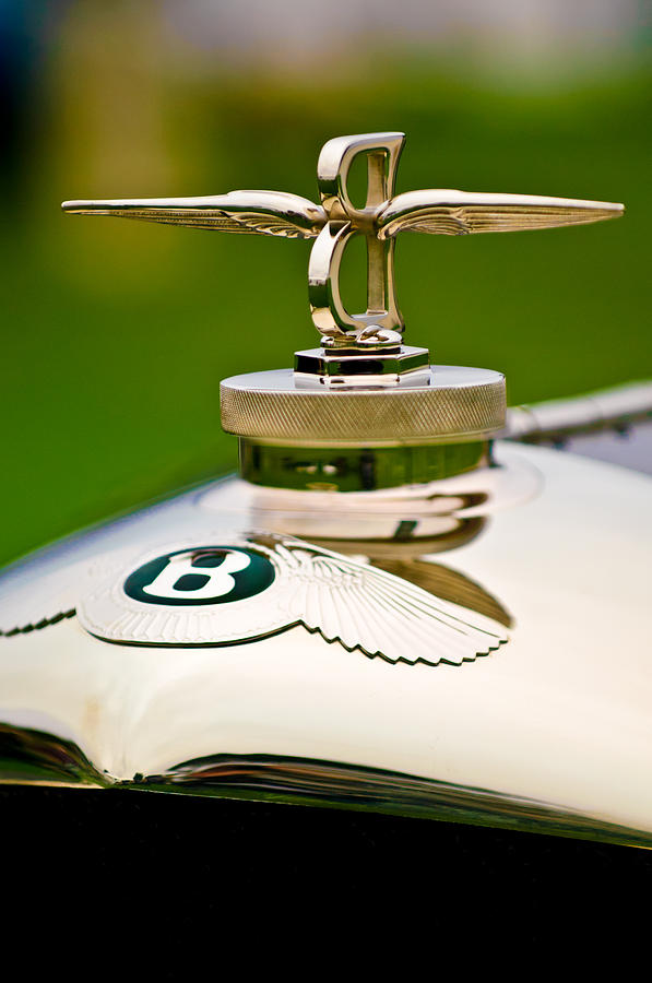 1929 Bentley Speed Six Gurney Nutting Fixed Head Coupe Hood Ornament Photograph by Jill Reger