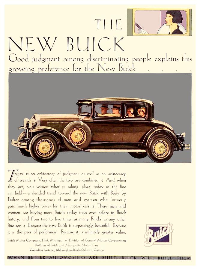 1929 - Buick Automobile - Color Digital Art by John Madison