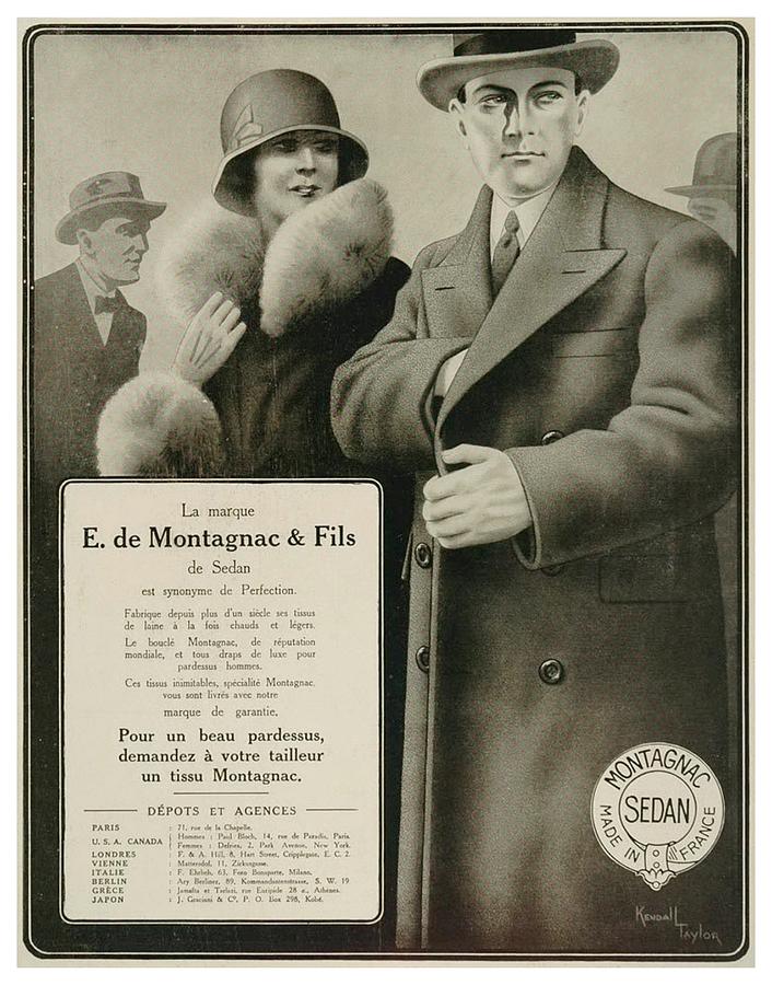 1929 E Montagnac and Sons Fashion Advertisement Digital Art by John Madison