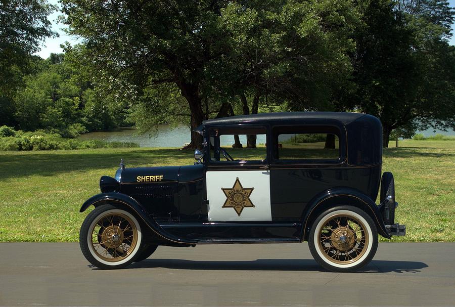1929 Ford Model A Sheriff Car Photograph by Tim McCullough
