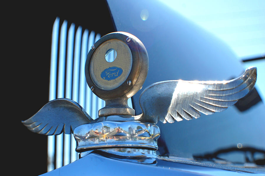 Classic Cars Photograph - 1929 Ford Model A Winged Motometer by DJ Monteleone