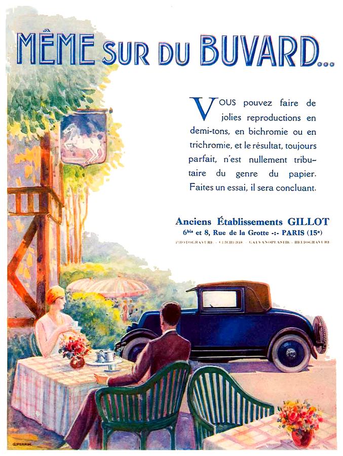 1929 - Gillot Printers French Advertisement - Color Digital Art by John Madison