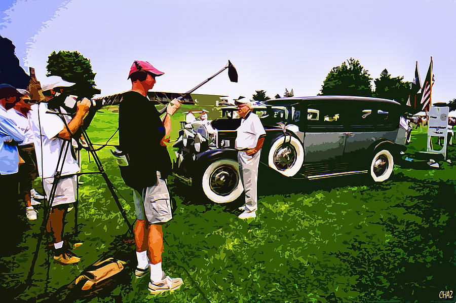 1929 LaSalle on TV Painting by CHAZ Daugherty