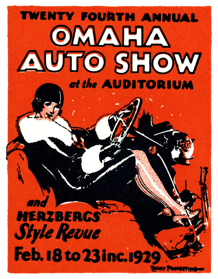 1929 Omaha Auto Show Painting by Historic Image